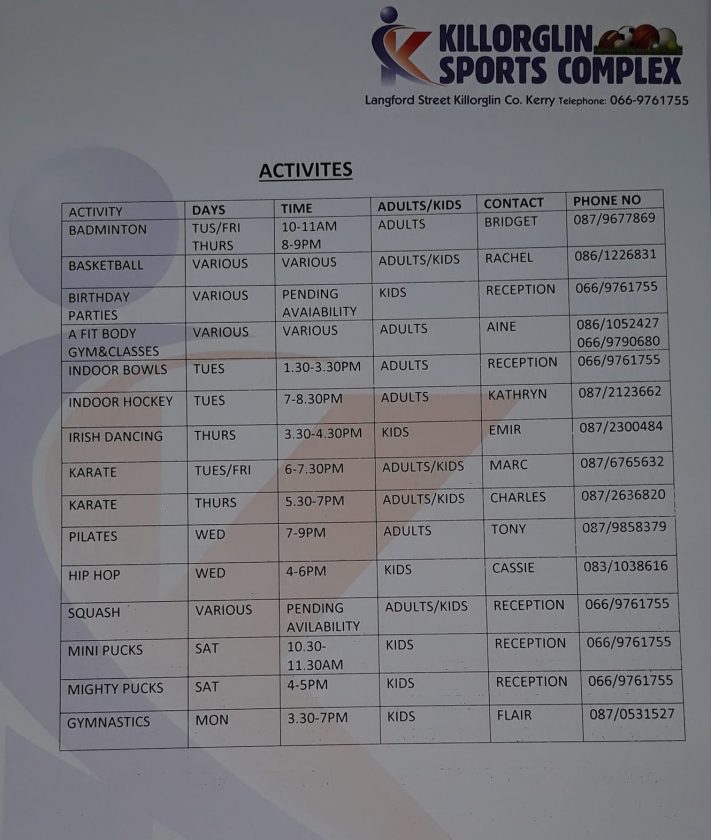 New timetable for complex